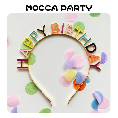 韩国HappyBirthday彩色金属发箍