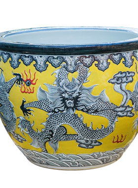 特大陶瓷莲花养鱼盆室外庭院