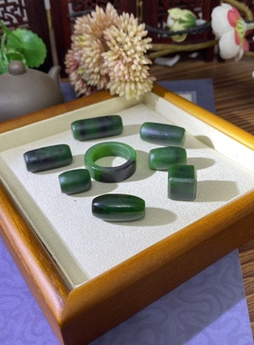 俄罗斯碧玉红皮料手串配饰路路通方糖跑环