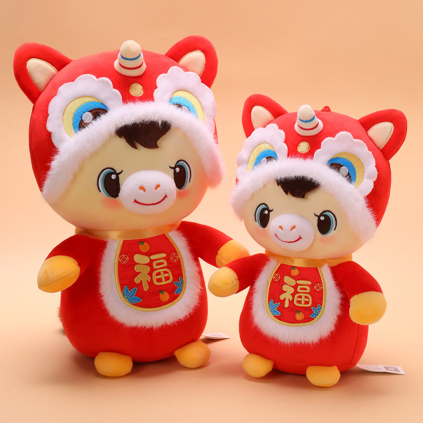 马上有福肚兜小马玩偶202