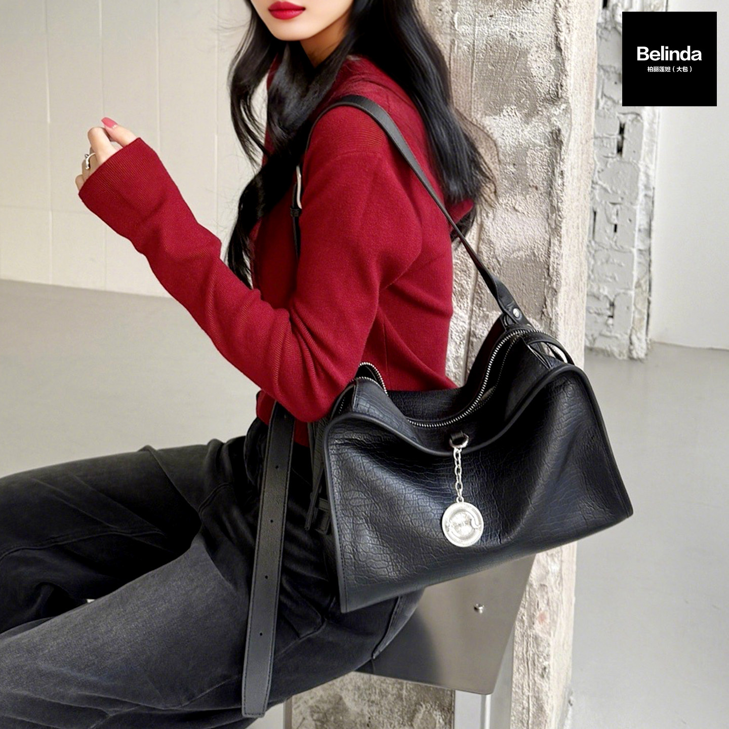 新款真皮头层牛皮大容量枕头包托特包手提单肩斜挎复古休闲通勤女