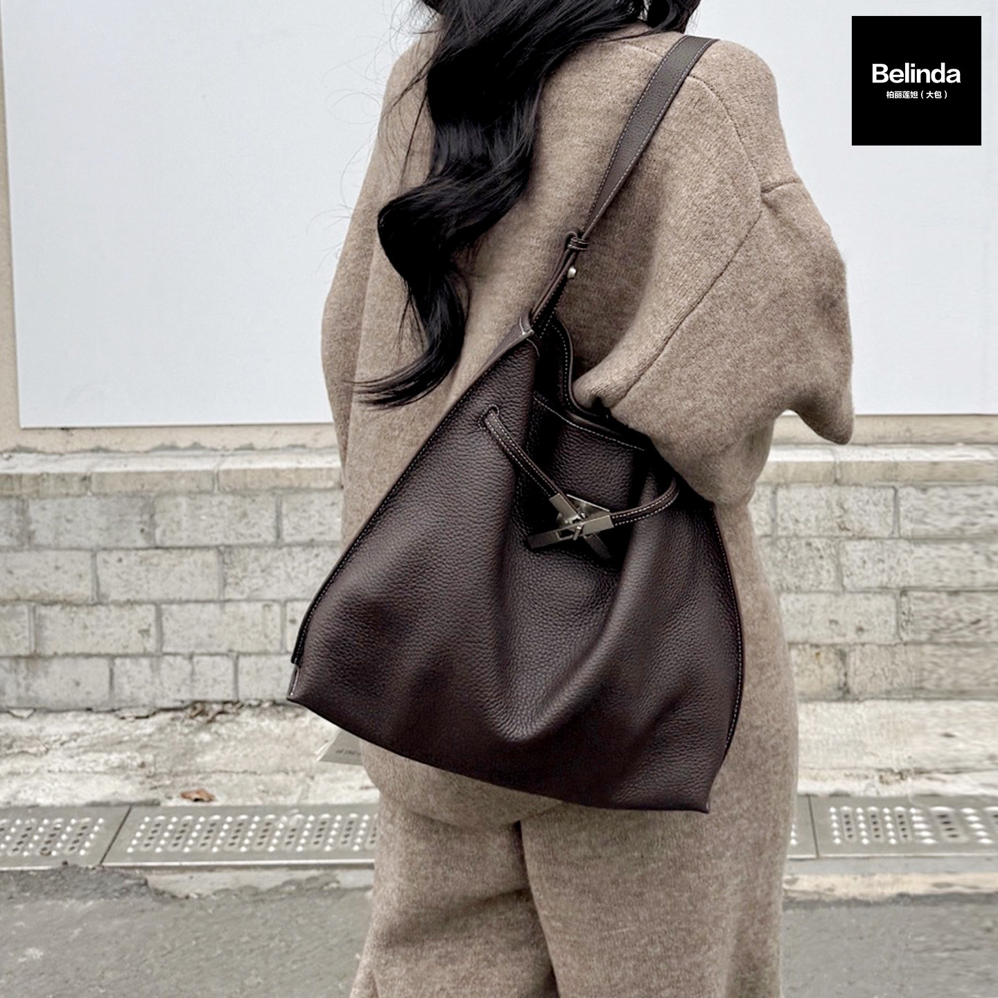 新款真皮牛皮简约大容量凯莉包托特包手提单肩斜挎复古休闲通勤女