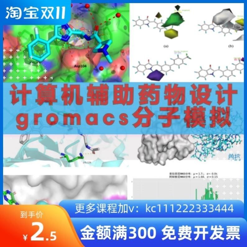 gromacs分子动力学Amber模拟生物分子计算机辅助药物设计资料教程