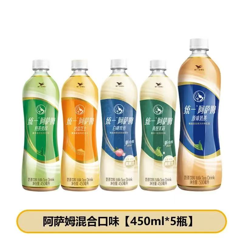 统一阿萨姆奶茶原味白桃观音5瓶