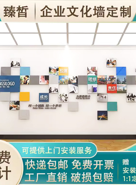企业文化墙团队员工风采照片墙定制设计励志公司背景宣传栏3d立体