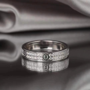 【满天星排戒】S925银戒指经典精致高级感镶嵌指环男女情侣款对戒