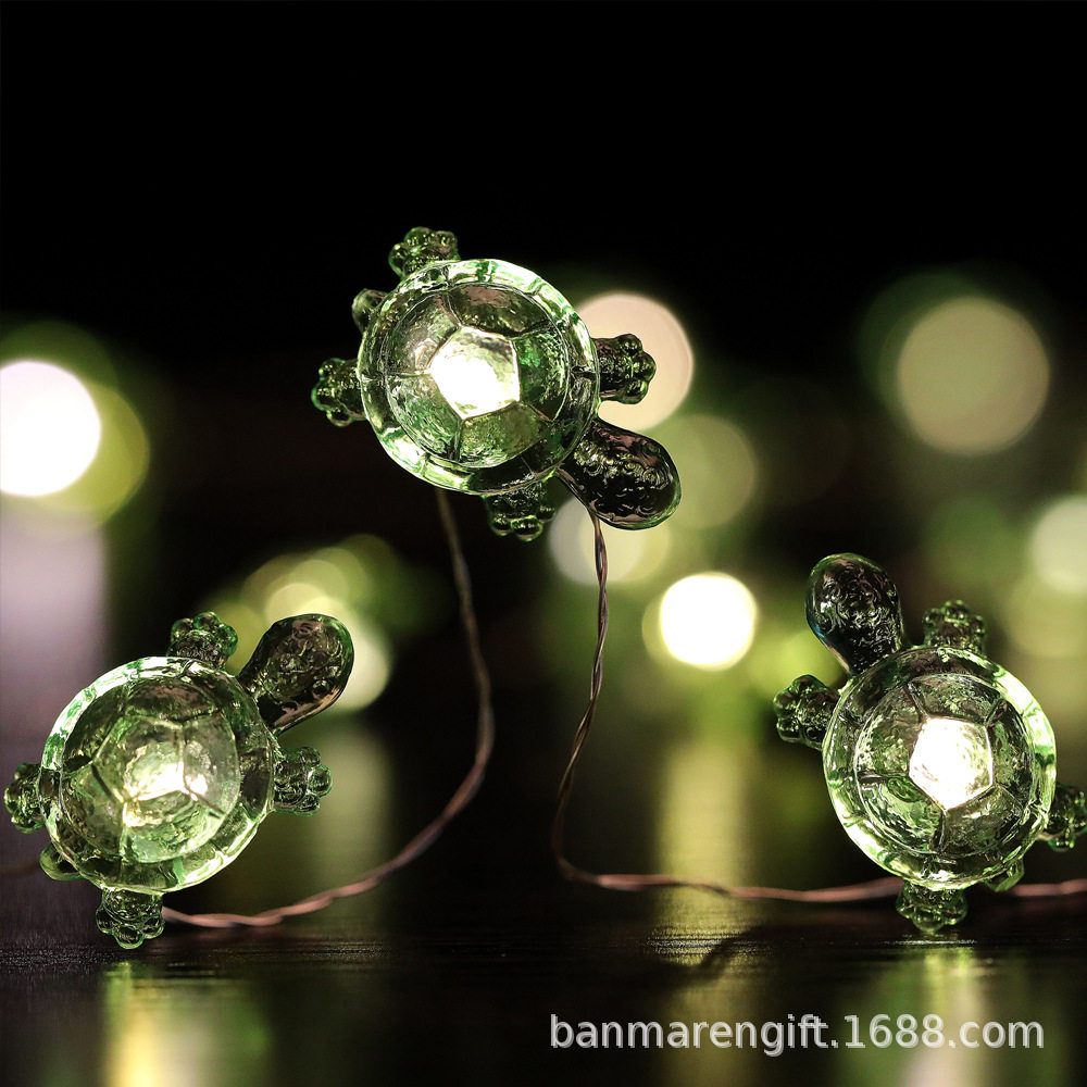 跨境新品led灯串圣诞节装饰灯串USB带遥控乌龟造型串灯现货速发,家装灯饰光源,室内LED灯带,淘宝优惠券,粉丝福利购,淘宝优惠卷