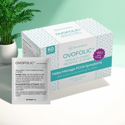 现货 加拿大Elan Healthcare Ovofolic 肌醇 PCOS 手性肌醇 叶酸
