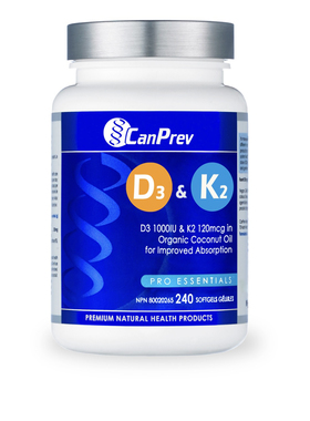 直邮 加拿大 Canprev 维生素D3+K2 骨骼健康支持 240粒
