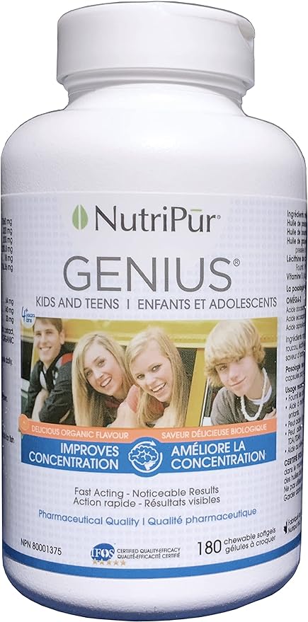 加拿大NutriPur  Genius Kids and Teens 濃縮ADD/ADHD注意力集中
