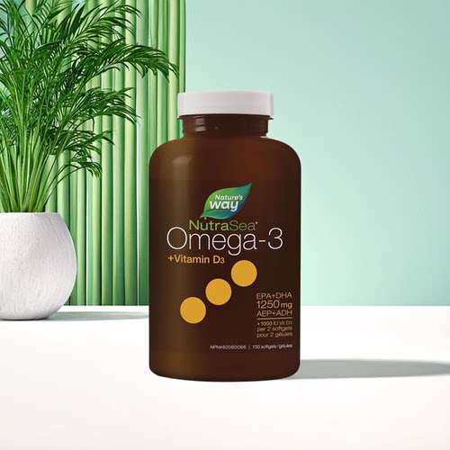 现货 加拿大 NutraSea 医用野生深海鱼油 omega3+VD3 心血管健康
