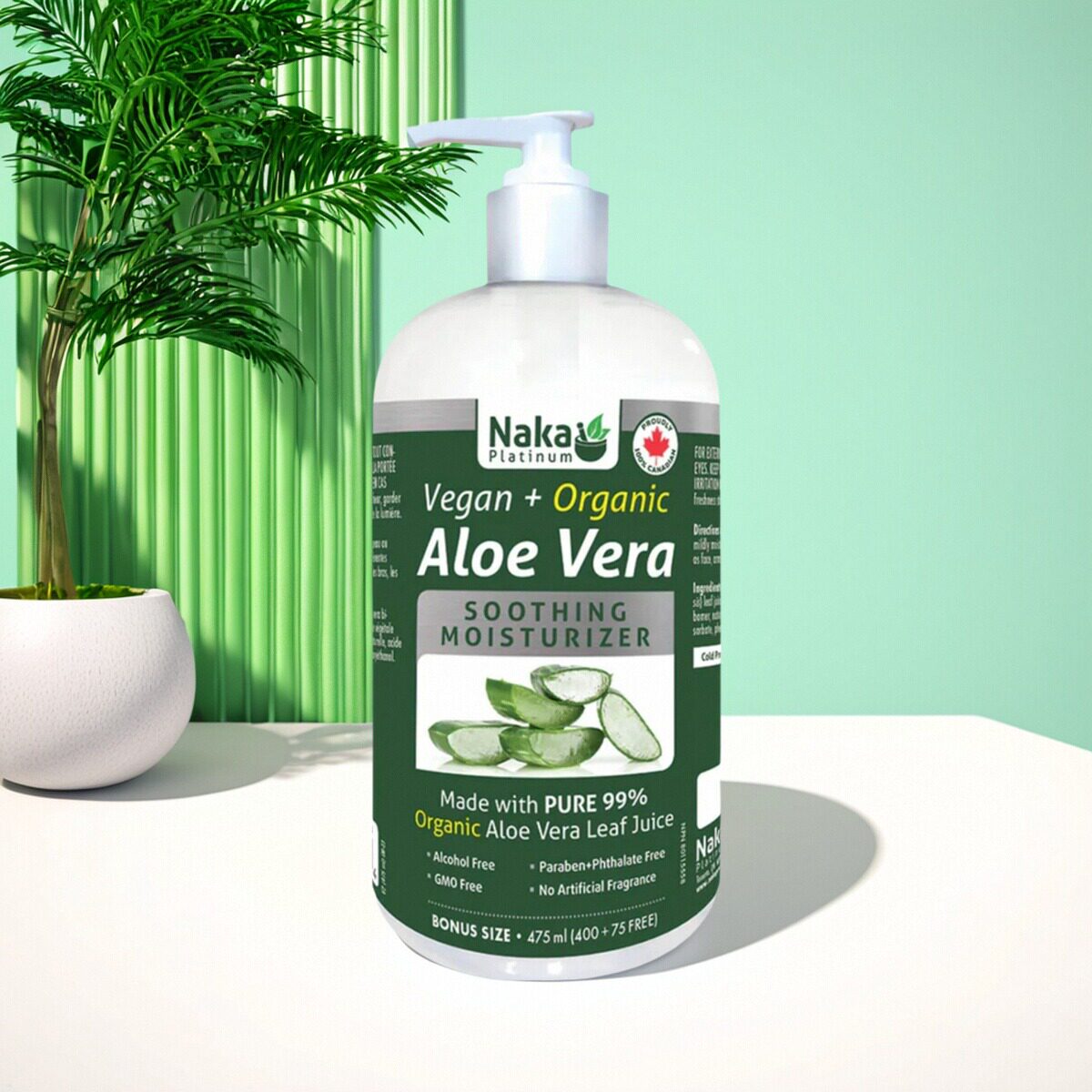 加拿大 Naka ORGANIC Aloe Vera 有机芦荟凝胶保湿霜 99% 纯芦荟