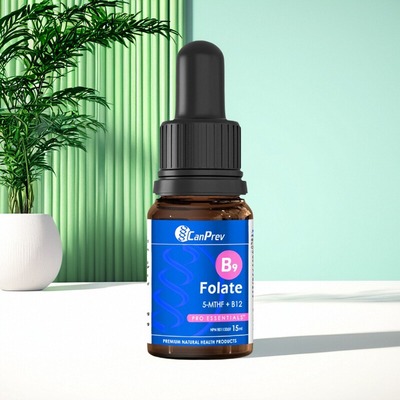 加拿大 CanPrev B9 活性叶酸 200 微克 维生素 B12 代谢支持