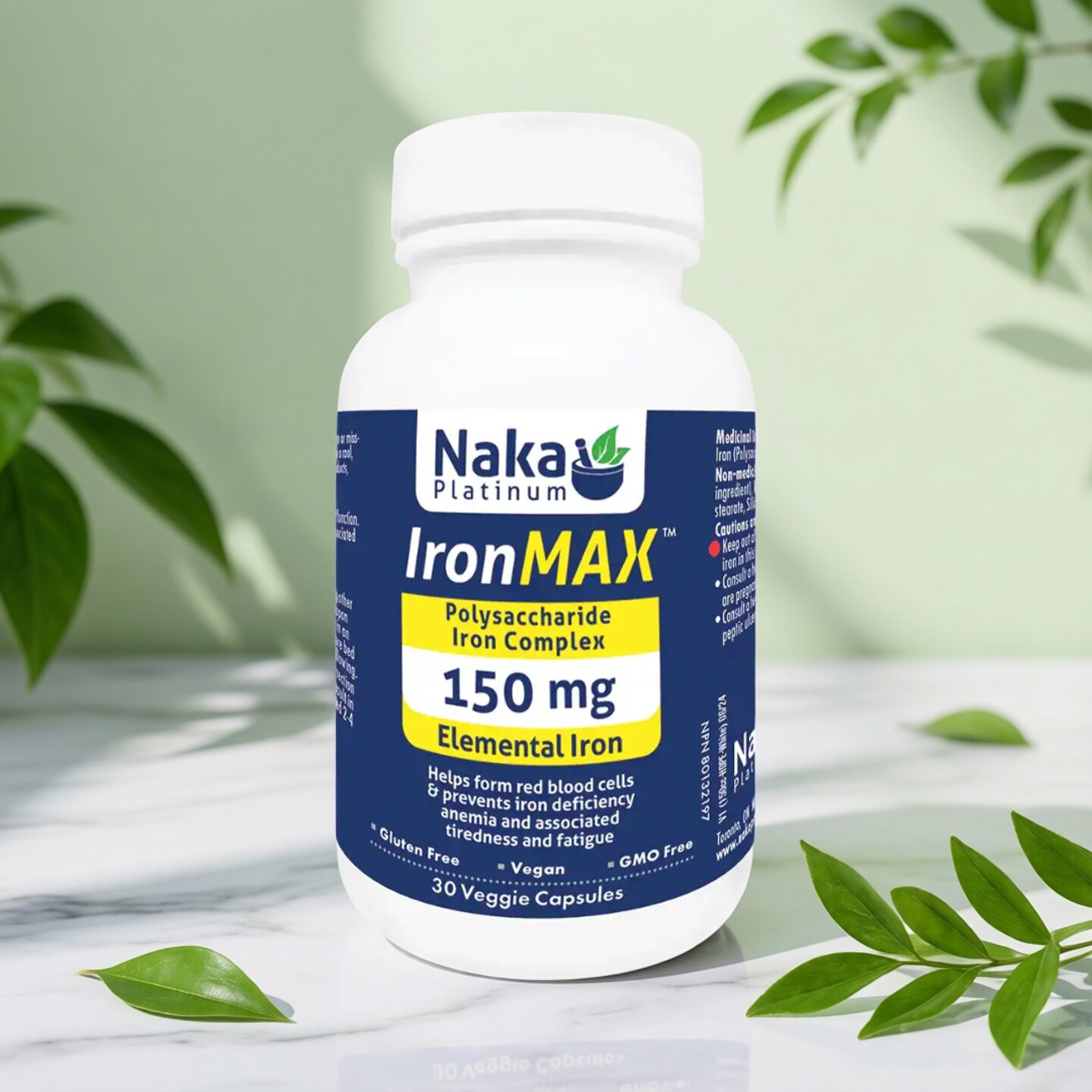 现货 加拿大 Naka Platinum Iron Max 铁补充 缺铁性贫血 红细胞