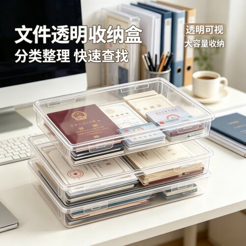 家庭重要证件证书收纳保护盒