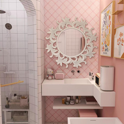 美式异形卫生间led浴室化妆镜创意酒店餐厅墙面装饰镜客厅艺术镜