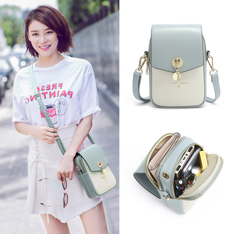 新款夏天装手机包女迷你小包包竖款宽带散步放手机零钱包斜挎小包