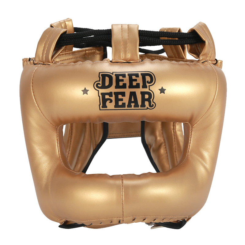 DEEP FEAR横梁封闭式护头保护鼻梁职业拳击格斗头盔泰拳拳击护头