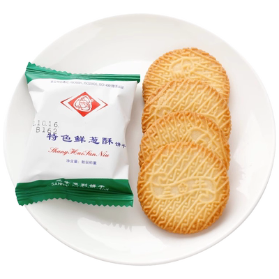 上海三牛饼干特色鲜葱酥葱香饼干