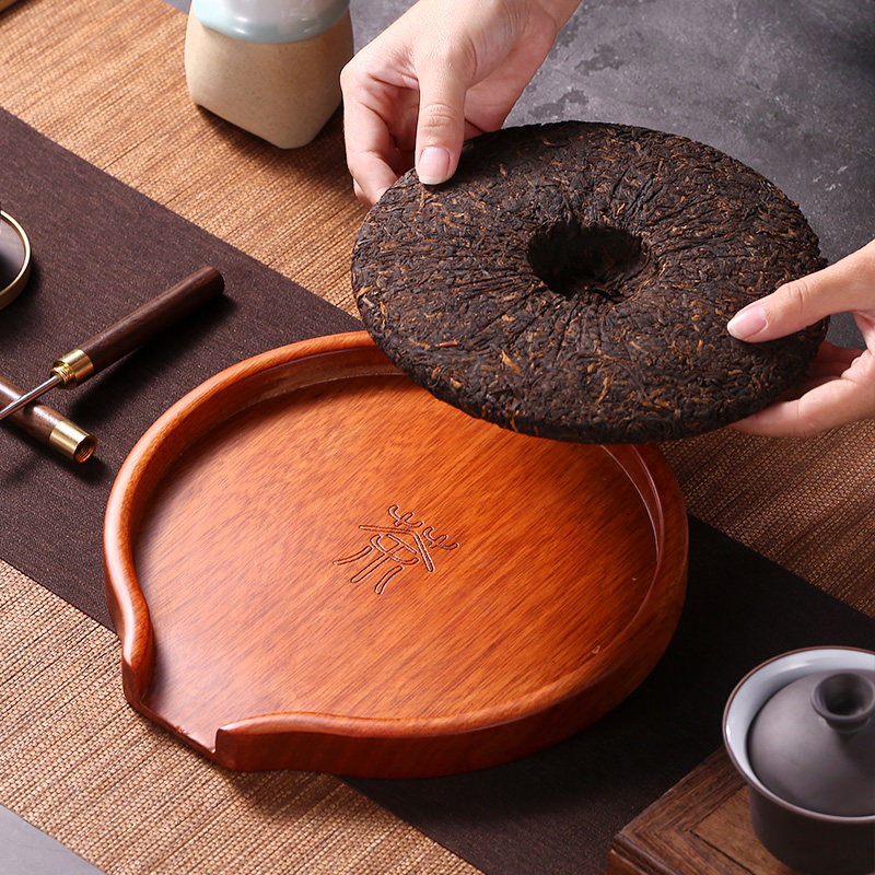 实木普洱茶收纳盒分茶盘茶饼架子茶刀茶具茶针工具茶道配件茶叶罐