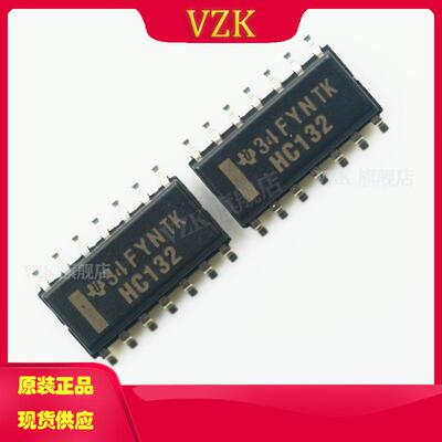 SN74HC132DR丝印HC132封装SOIC-14逻辑门IC芯片施密特触发器