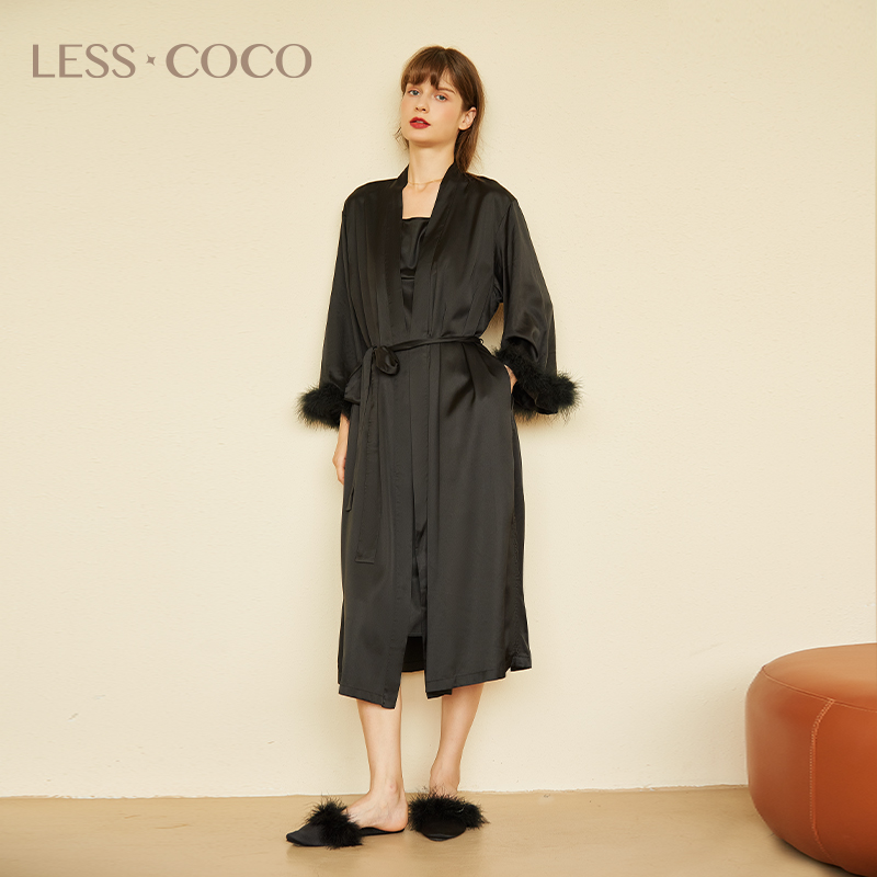 吊带两件套冰丝可外穿长袖家居服