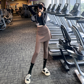 两件套 遮胯裙裤 宋站瑜伽服套装 女高级感专业普拉提健身房运动长袖