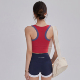 宋站运动内衣女防震聚拢一体式 新 工字背心健身文胸撞色瑜伽服套装