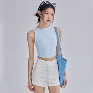 运动背心女防震聚拢固定杯瑜伽内衣文胸普拉提训练健身收腰上衣新