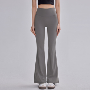 微喇瑜伽裤女高腰收腹提臀健身裤外穿无尴尬线普拉提训练喇叭长裤
