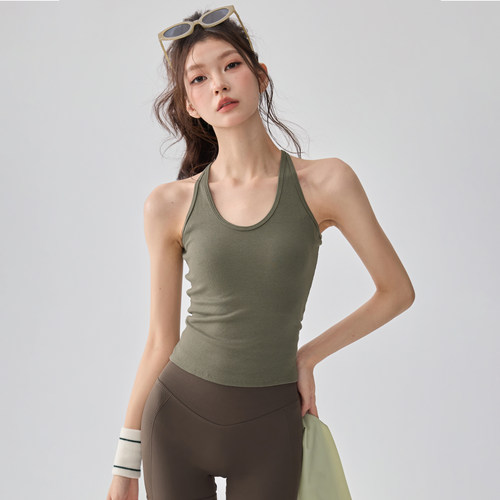 一体式瑜伽背心女防震美背健身服内衣外穿显瘦运动训练普拉提上衣