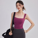 宋站运动内衣女防震外穿带胸垫瑜伽服背心收腰显瘦普拉提健身上衣