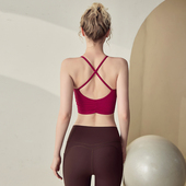 宋站交叉吊带运动内衣女美背外穿聚拢普拉提背心瑜伽文胸新款 夏季