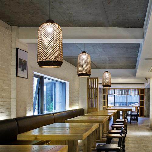 美式复古北欧风咖啡厅吊灯现代简约客厅吊灯餐厅酒吧麻绳铁艺吊灯