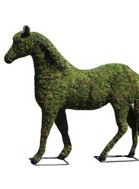 仿真人物绿雕制作仿生植物雕塑定制公园绿色五色草景观雕塑