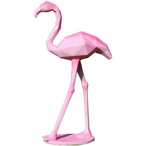 仿真玻璃钢几何火烈鸟雕塑园林景观水池白鹭丹顶鹤仙鹤装饰大摆件