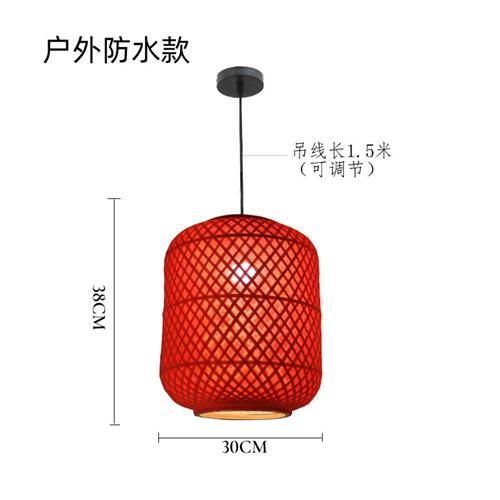 厂家直供灯笼防水防晒中式仿古民宿餐馆火锅店农庄竹编大红灯笼