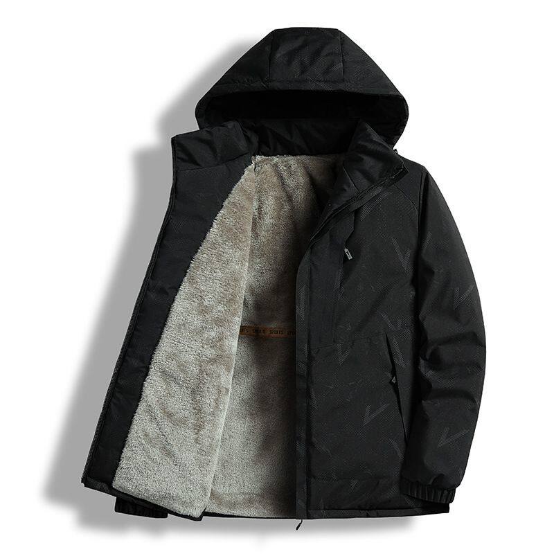 冲锋衣棉衣男士外套秋冬季加绒加厚款保暖棉袄冬装防风防水棉服男