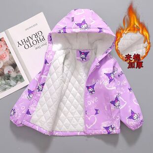 新款棉服夹棉女童秋冬百搭中大童中厚外套洛洛米二棉春秋洋气