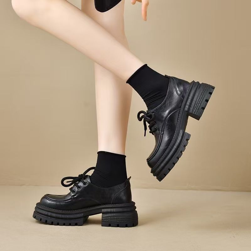 时尚百搭舒适乐福鞋女英伦风小皮鞋配裙子女士单鞋2025春夏季新款