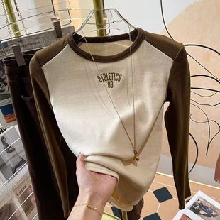 打底衫 修身 秋冬中大童炸街洋气内搭上衣 T恤春秋新款 女童长袖