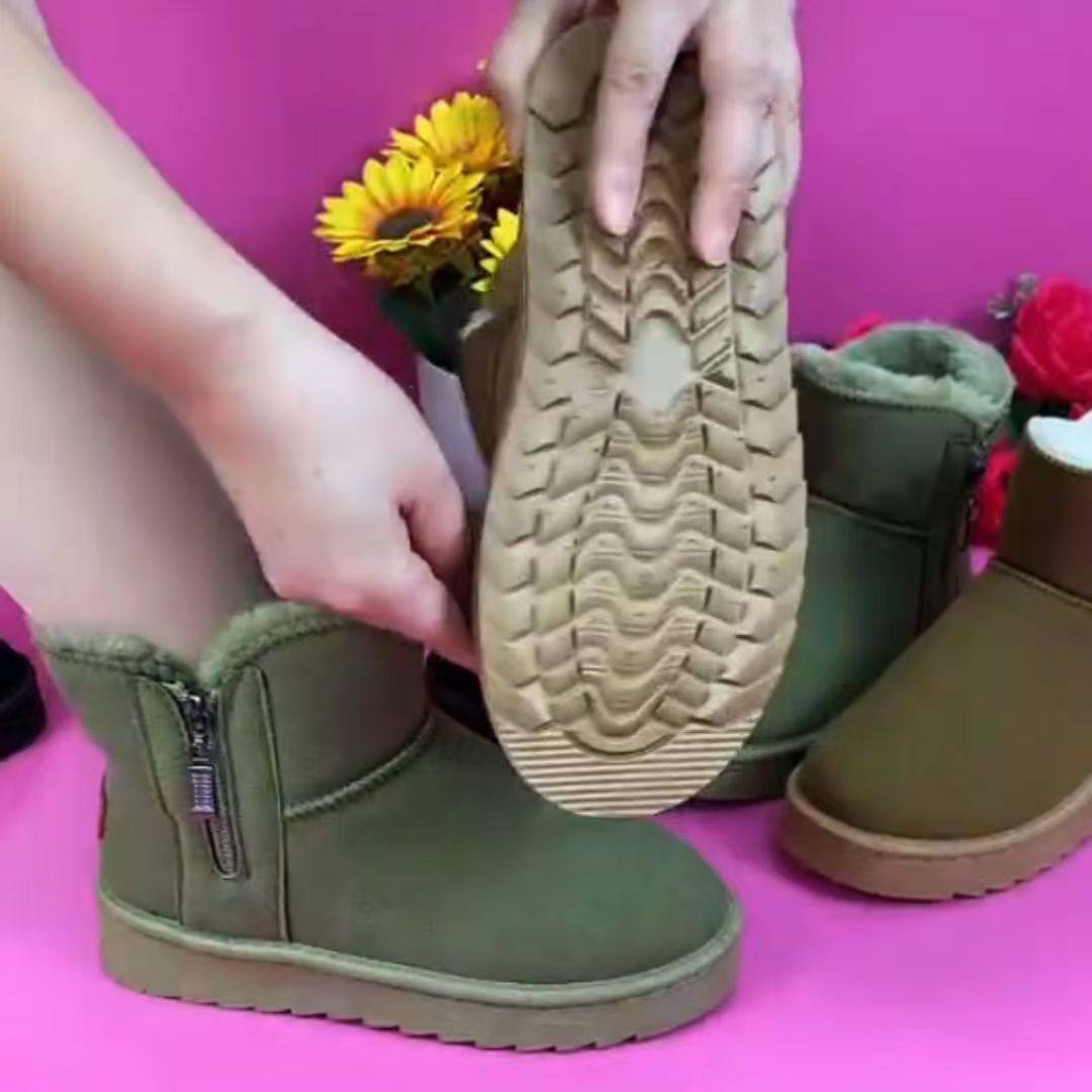 厚底雪地靴女防滑新款冬季加绒加厚舒适时尚女鞋保暖棉靴东北棉鞋,流行男鞋,时尚雪地靴,淘宝优惠券,粉丝福利购,淘宝优惠卷