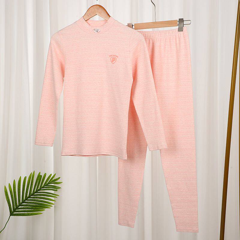 少女保暖内衣套装 516 青少年中大童纯棉中高领加厚舒绒秋衣秋裤