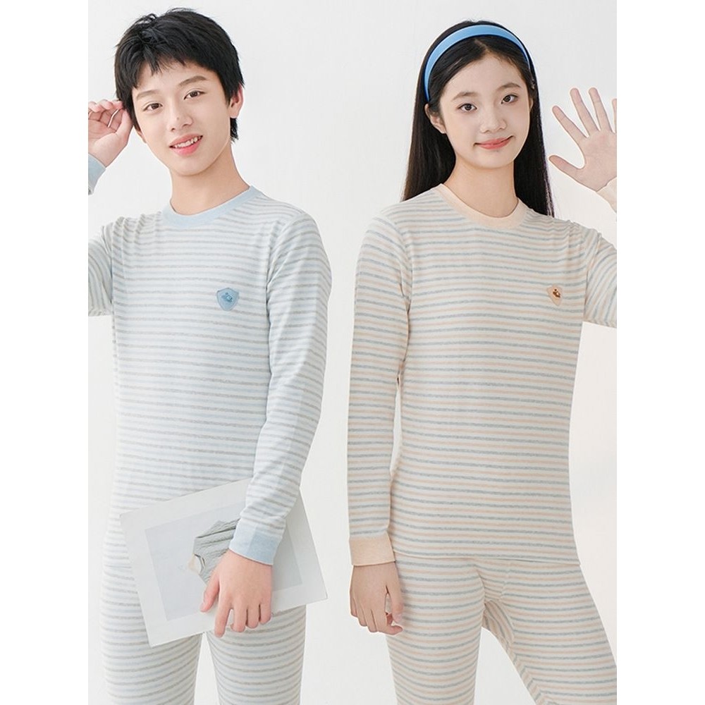 青少年舒绒保暖内衣套装男大童秋衣秋裤女高初中学生棉毛纯棉睡衣,童装/婴儿装/亲子装,内衣套装,淘宝优惠券,粉丝福利购,淘宝优惠卷