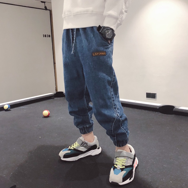 男童牛仔裤2025秋季新款长裤秋冬儿童加绒休闲裤中大童韩版男孩裤