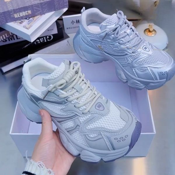 2025年春夏季透气老爹鞋新款时尚百搭网面厚底增高休闲运动鞋女鞋