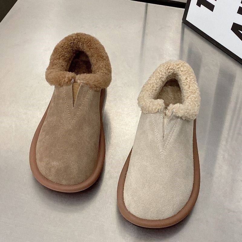 软底豆豆鞋女2025年秋冬季新款雪地靴加绒保暖乐福鞋平底加厚棉鞋,童鞋/婴儿鞋/亲子鞋,棉鞋,淘宝优惠券,粉丝福利购,淘宝优惠卷