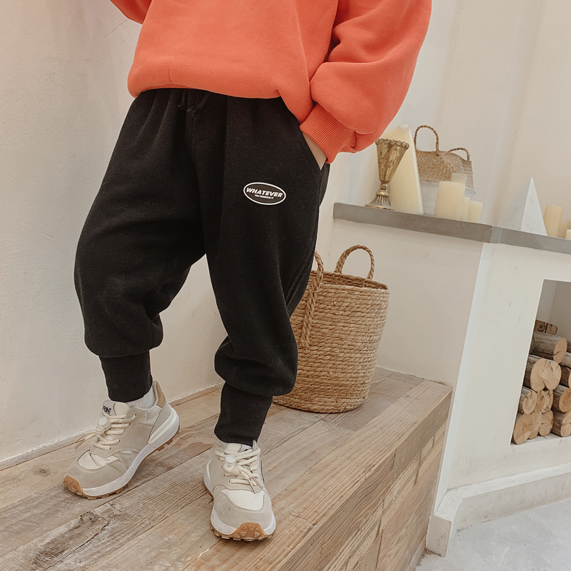 2025冬装韩版新款童裤 男童米呢刷毛绒加绒裤子 儿童宝宝加厚卫裤