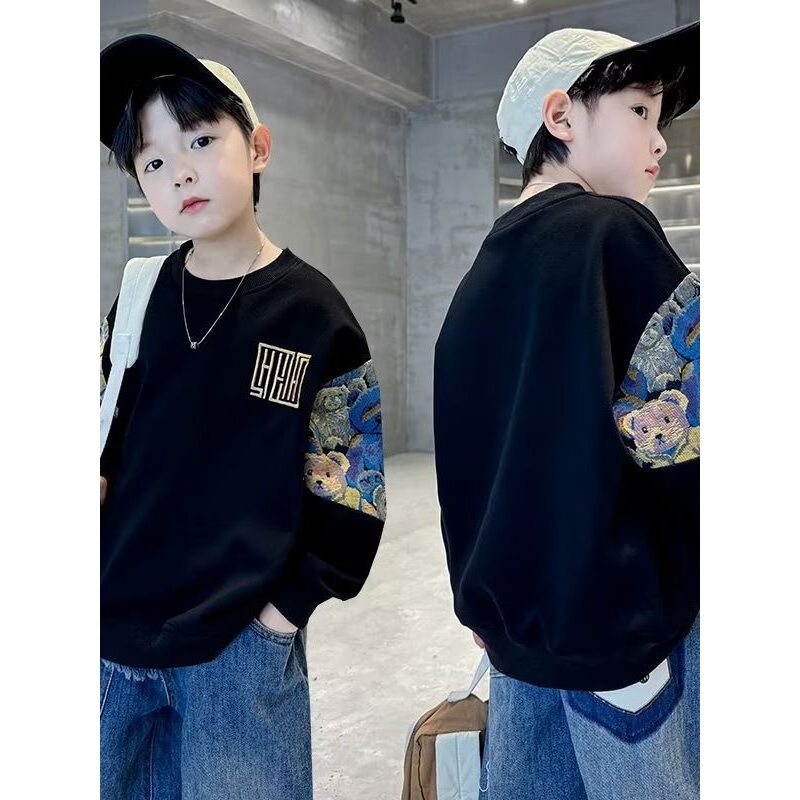 男童卫衣春秋款新款儿童秋季长袖打底衫中大童韩版男孩秋装潮