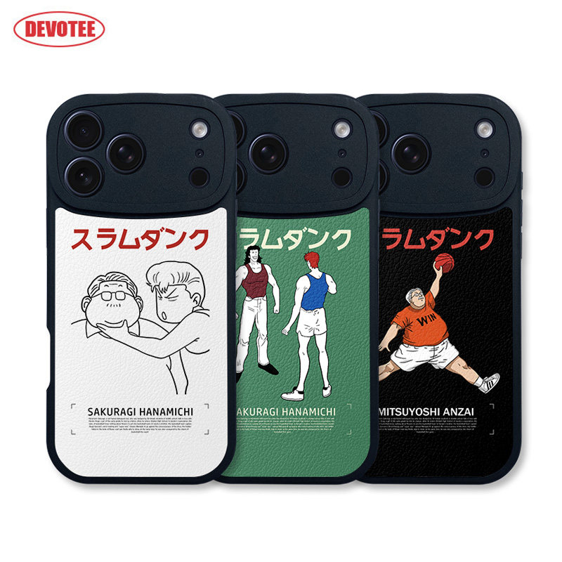 灌篮高手手机壳17Promax动漫ip16樱木花道流川枫15plus全包边pura80皮纹软壳mate70/60/50篮球K80米15荣耀400
